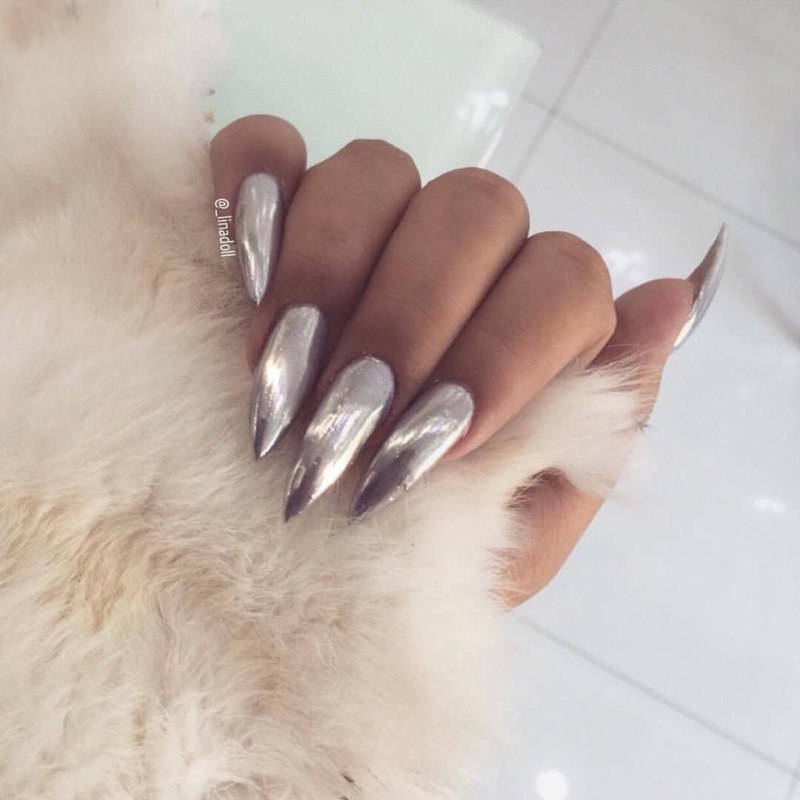 Кошачий глаз маникюр светлые