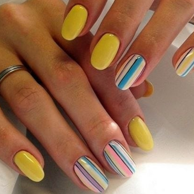 Разноцветные ногти