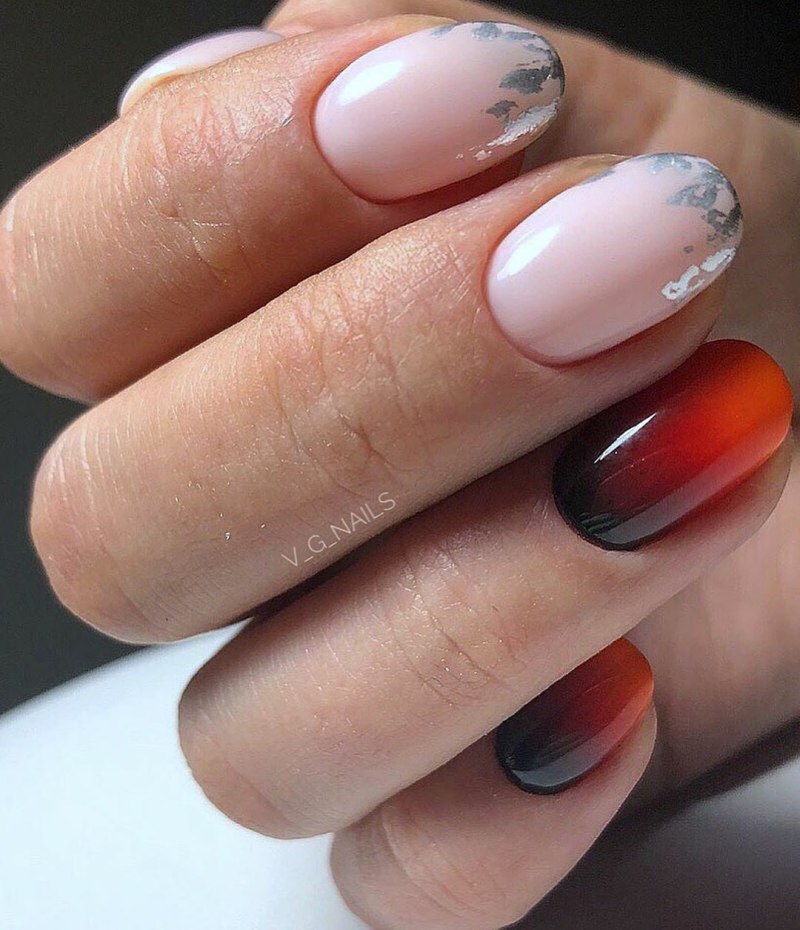 Градиент на ногтях аэрографом Перфекто