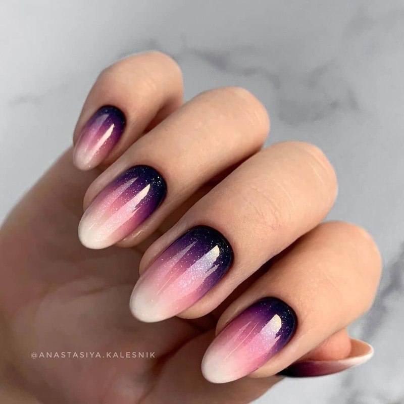 Маникюр градиент машинкой