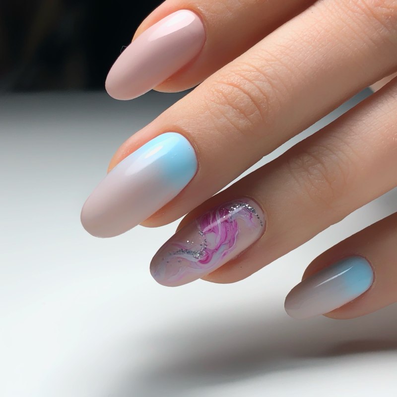 Градиентный маникюр сверхъестественное