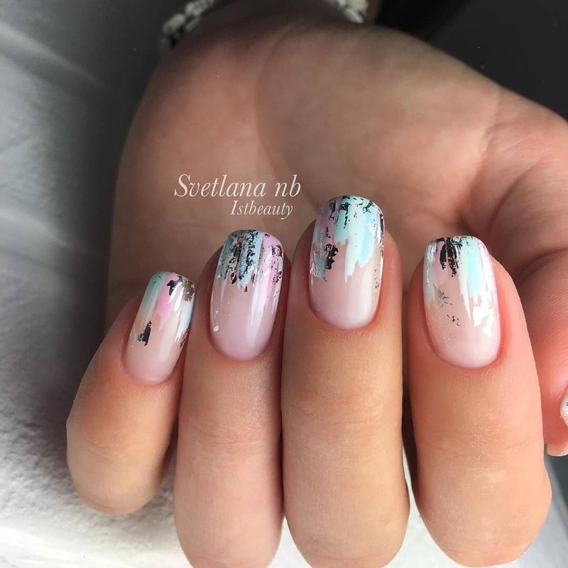 Разноцветный френч с рисунком