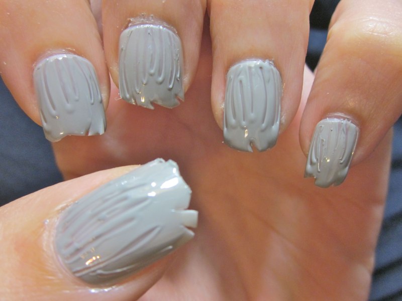 Маникюр на короткие ногти мазки