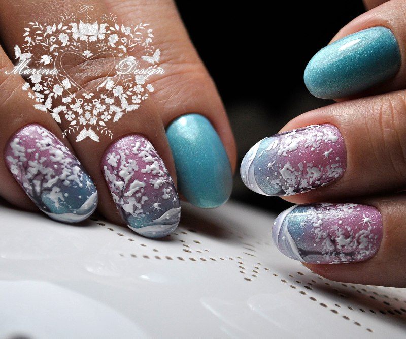 Зимний маникюр