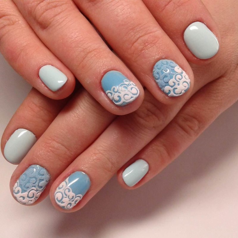 Маникюр на короткие ногти ге