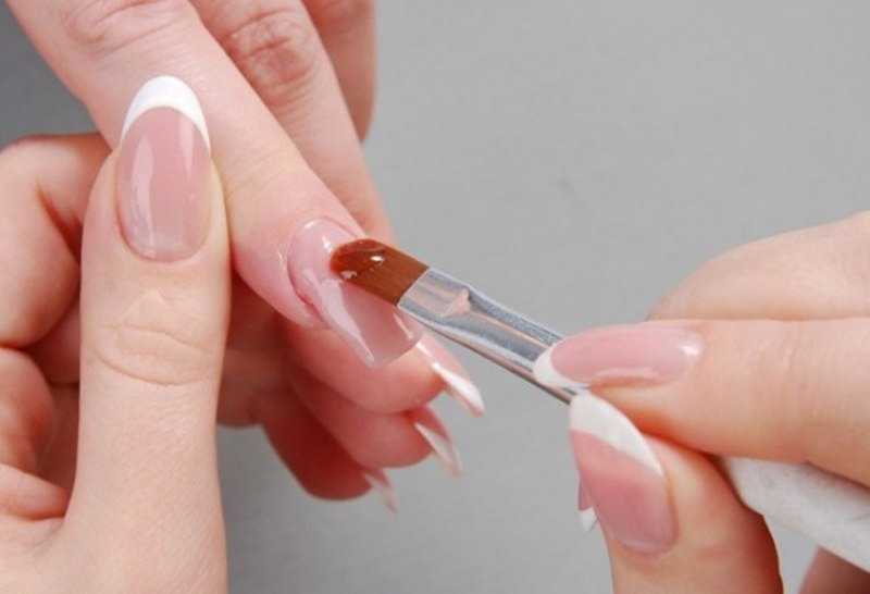 Укрепление ногтей акри пудрой