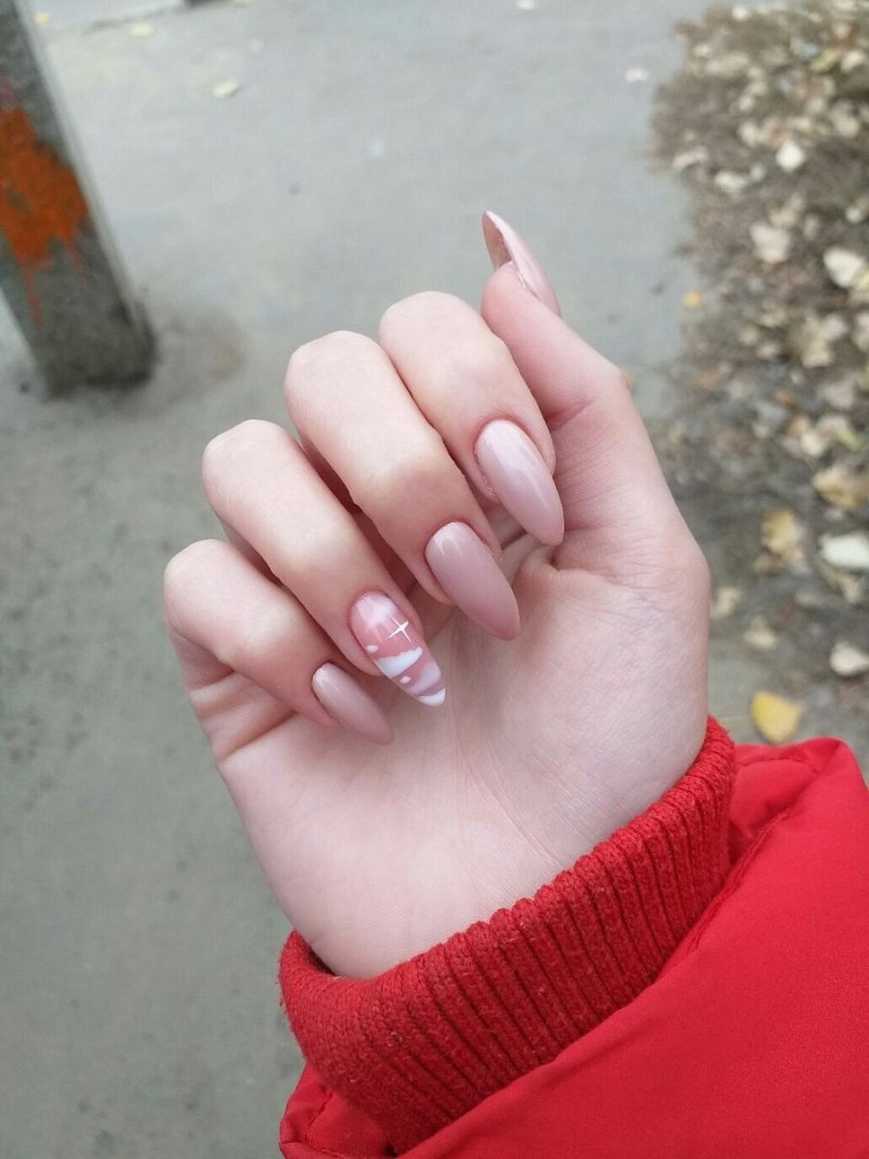 Маникюр в школу на длинные ногти