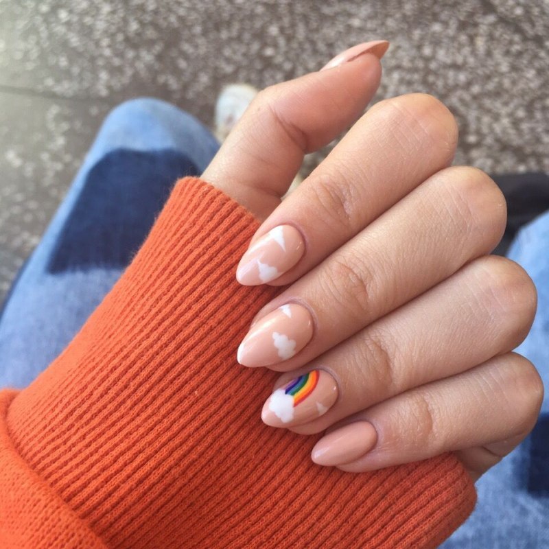 Маникюр миндаль для подростков