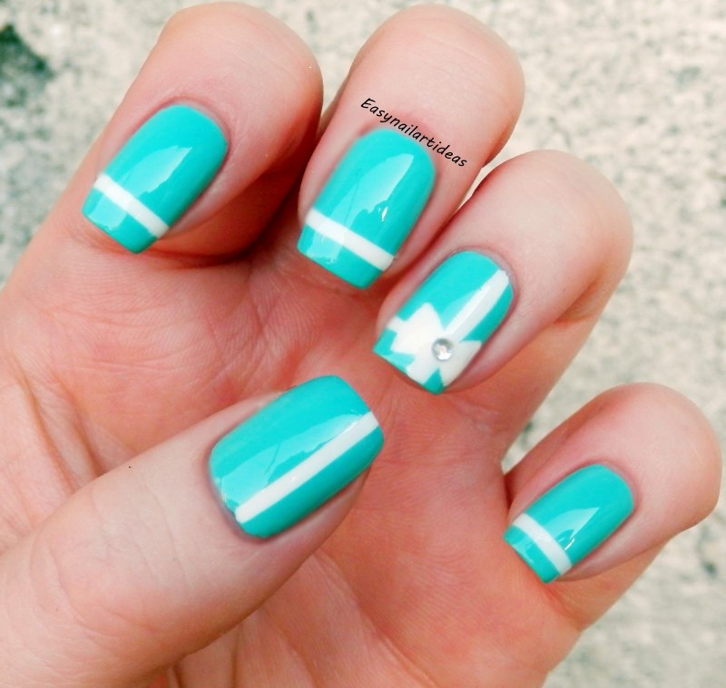 Маникюр цвет Тиффани