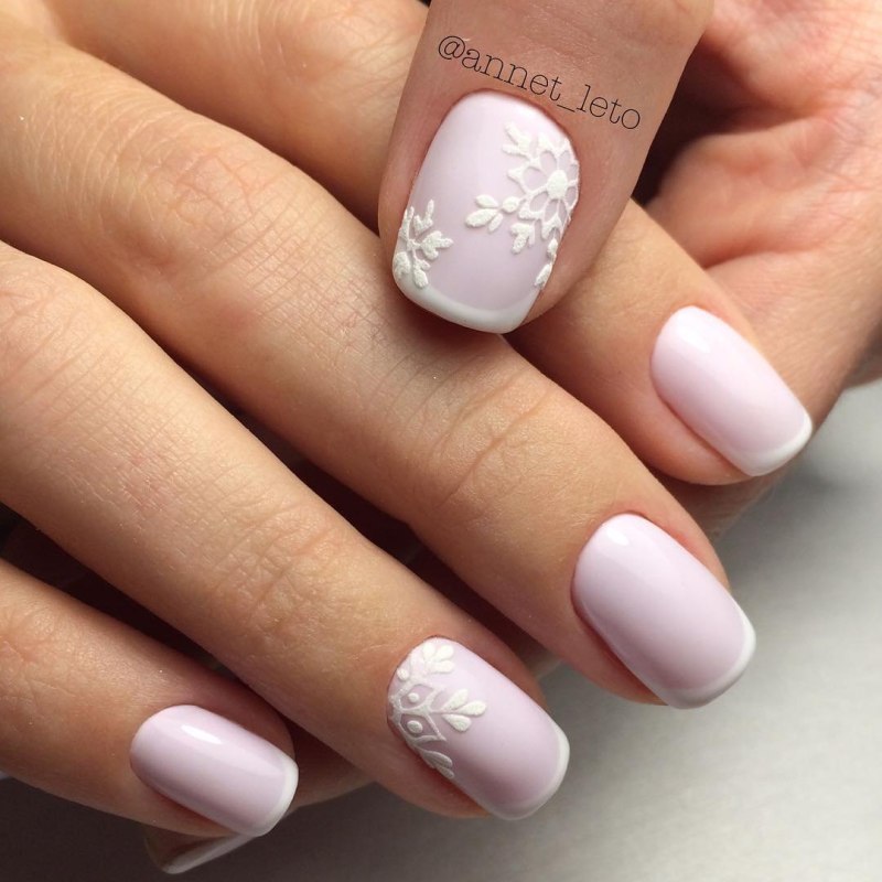 Свадебный маникюр в пастельных тонах