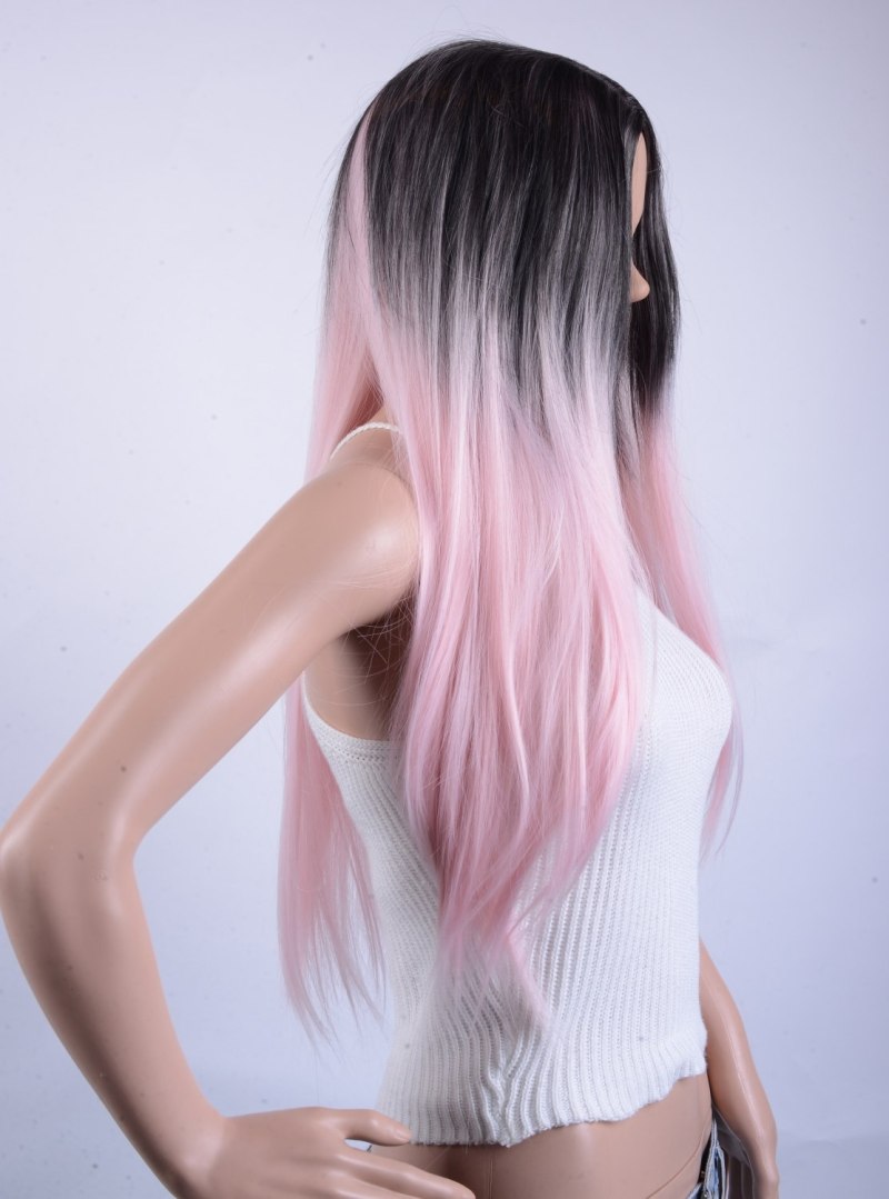 Бело розовые волосы