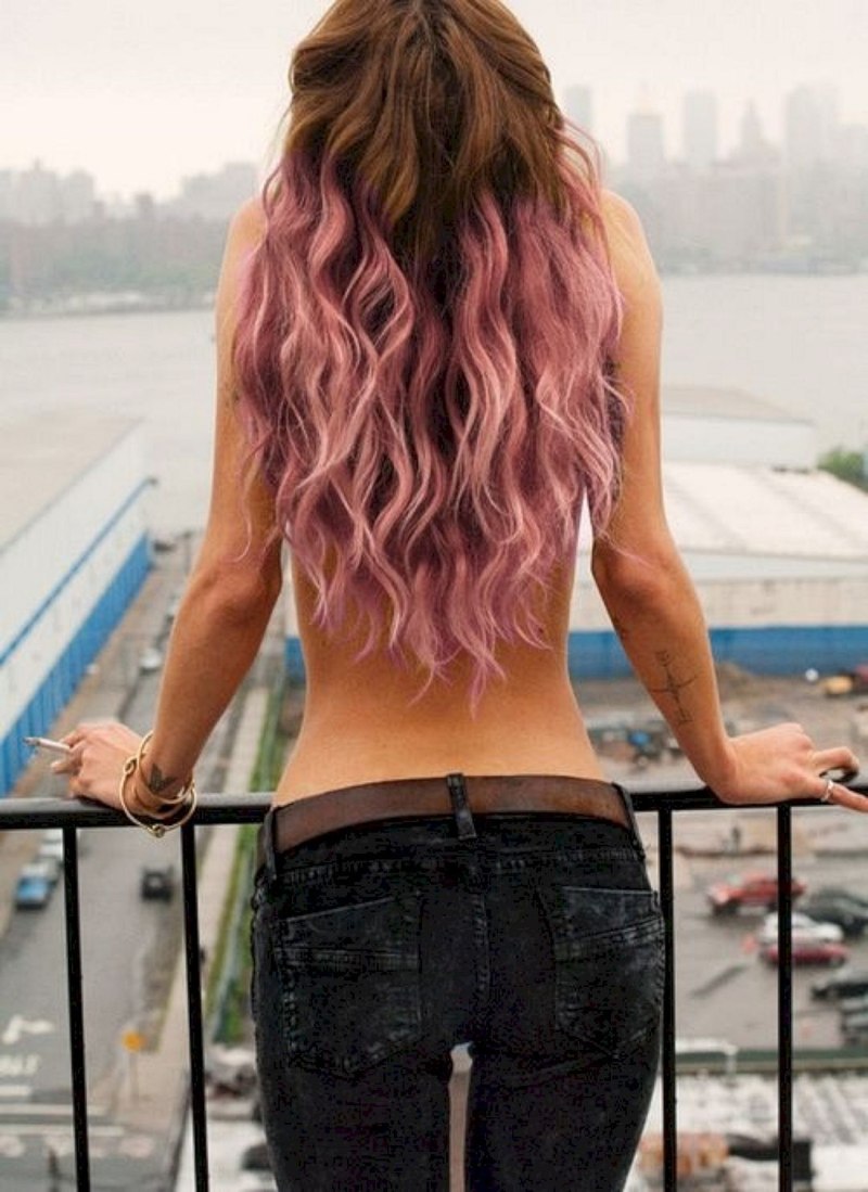 Скрытое окрашивание розовый