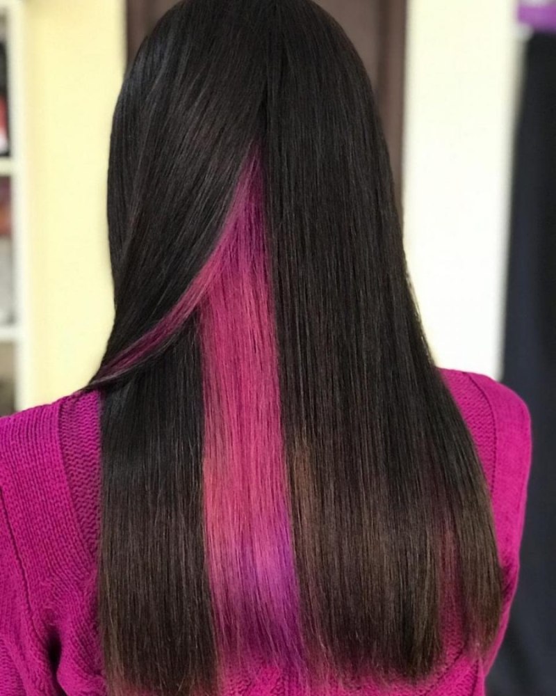 Блонд с розовыми концами