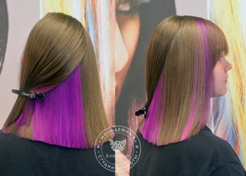 Яркие розовые волосы