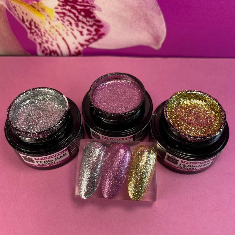 Гель лак Diamond золотой
