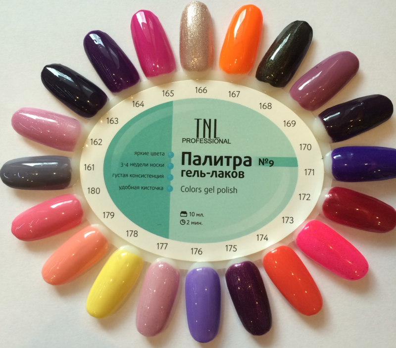 Палитра гель лаков тнл