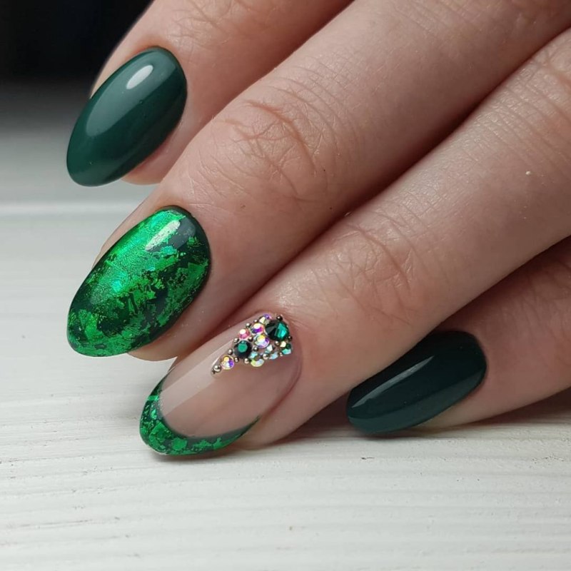 Шеллак зеленый с золотом