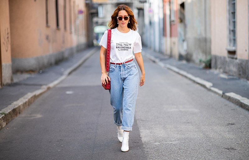 Джинсы мом Street Style