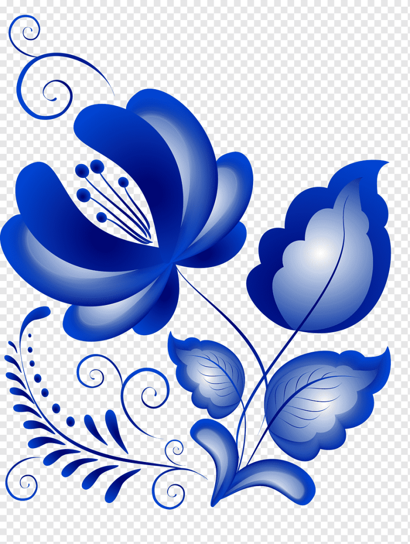Paisley pattern Гжель