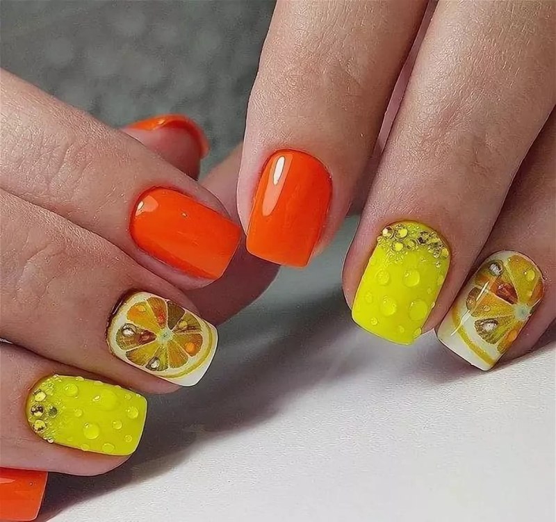 Яркий летний маникюр