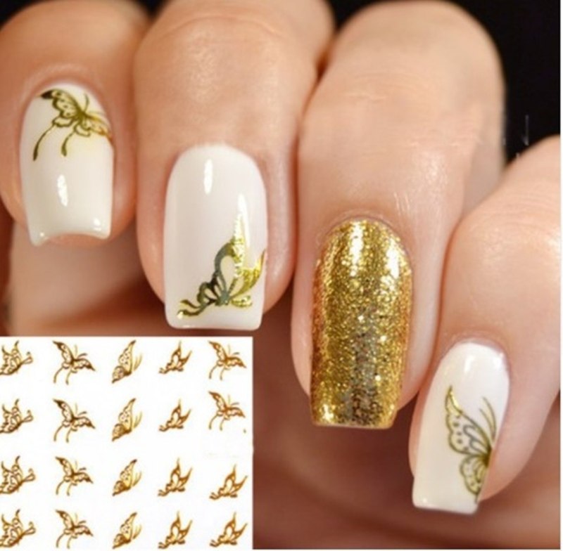 Born pretty, Nail Stickers 3d 41222-01 Gold line, 1 шт