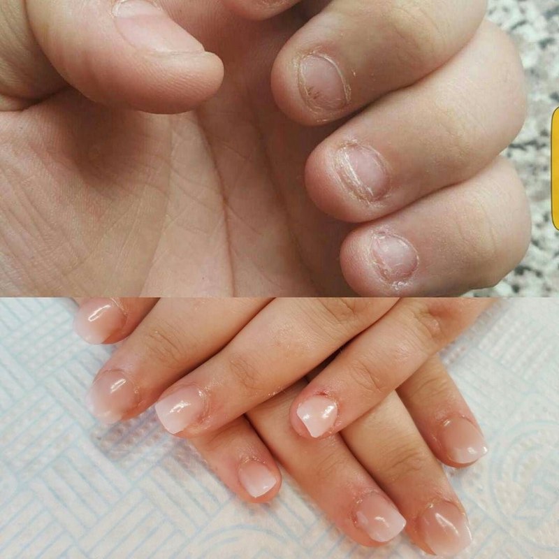 Короткие ногти без покрытия