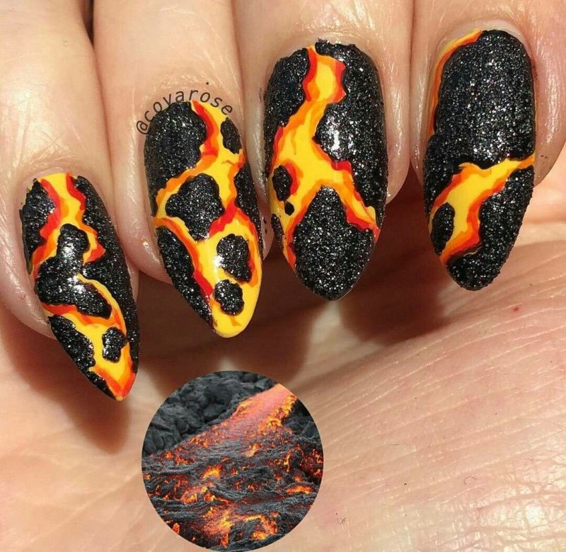 Маникюр пламя