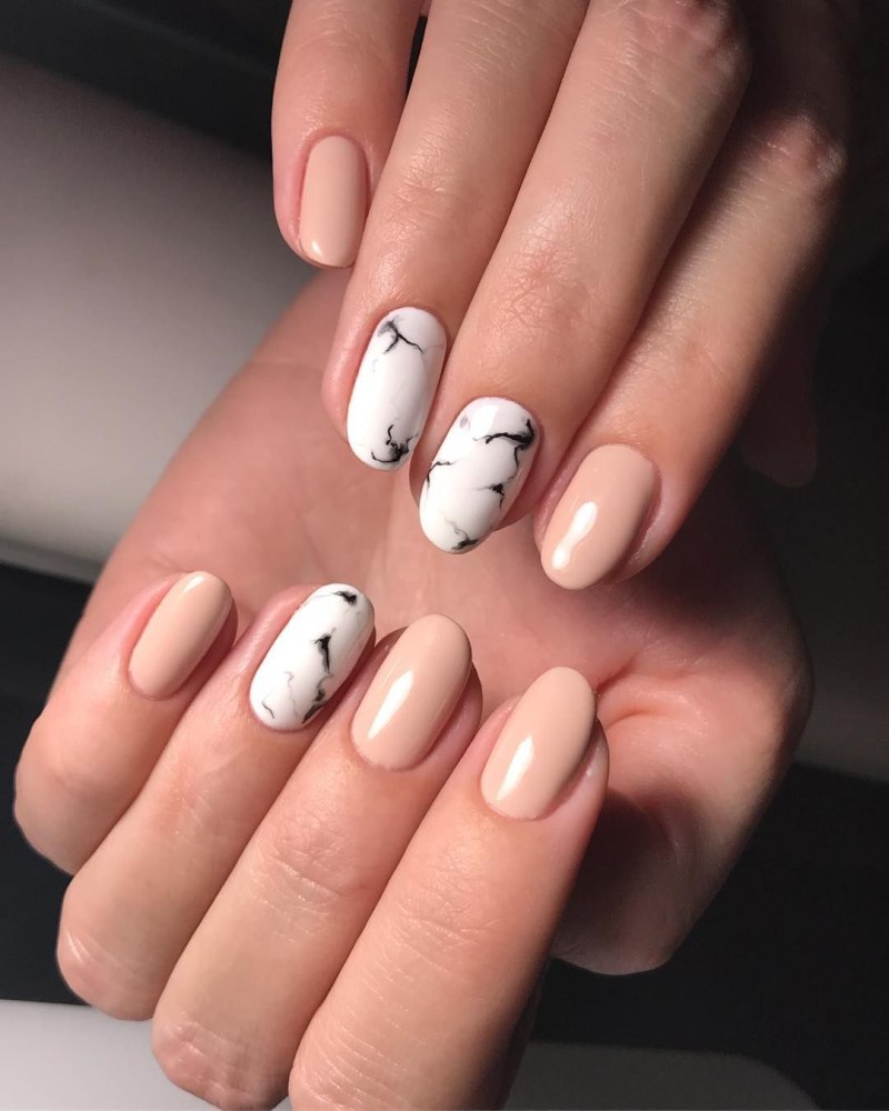 Короткие овальные ногти