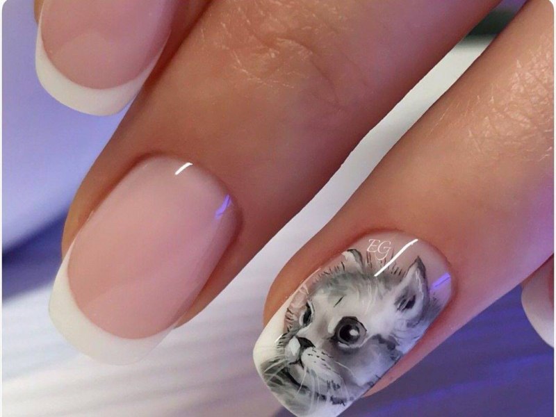 Дизайн ногтей кошачий глаз