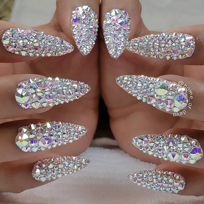 Стразы для ногтей ab Crystal Mix, ss3-ss8, хамилион, Люкс