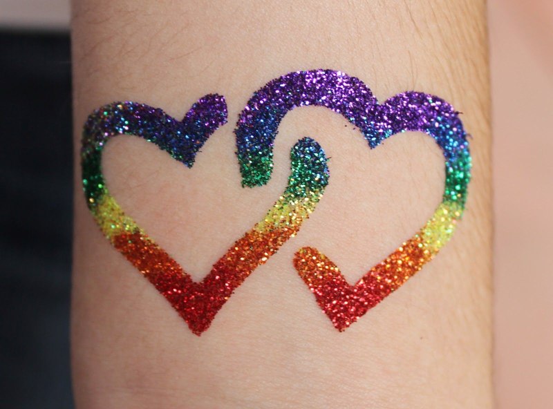 Rainbow блеск тату