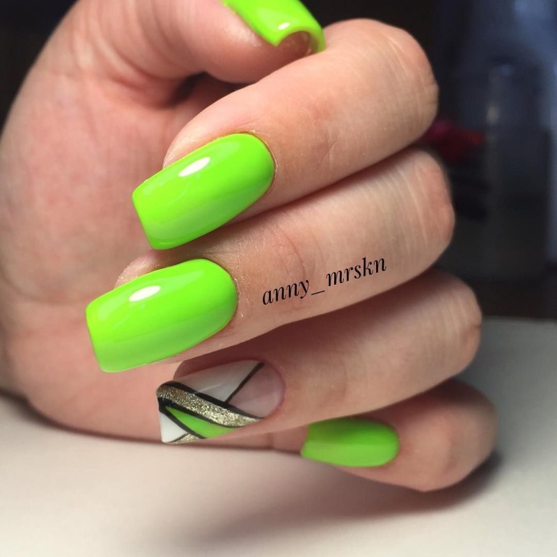 Маникюр бело мятный красивые