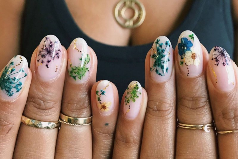 Гель с сухоцветами Flowers Nail
