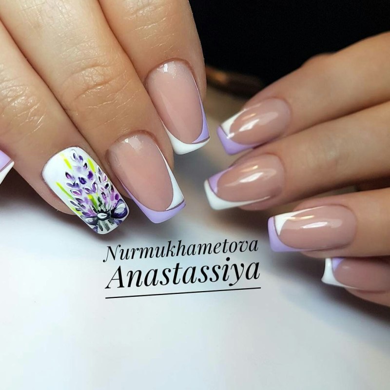 Маникюр на короткие ногти осень